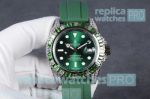 Best Buy Knockoff Rolex Submariner Green Diamond Bezel Green Rubber Strap Watch